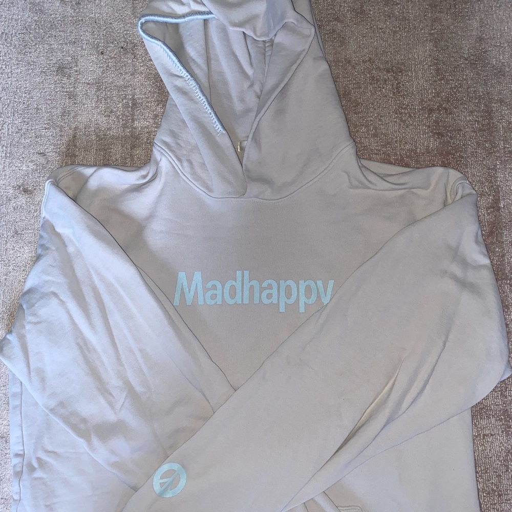MadHappy grey and white hoodie